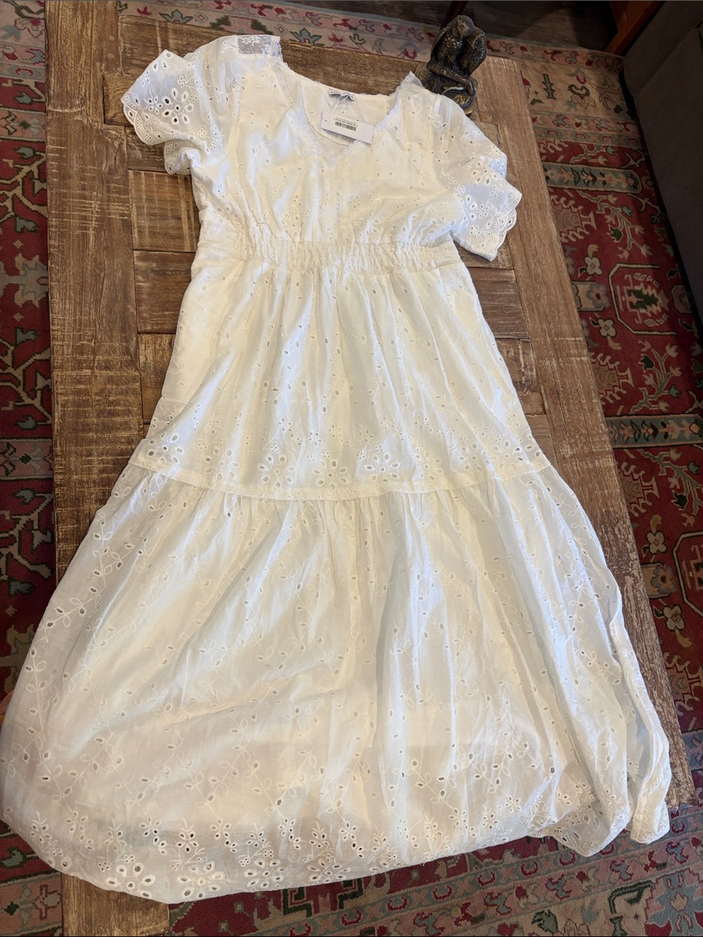 NWT Baltic Born Hyacinth Eyelet Maxi dress in off-white XL